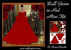 Ball Gown in Red Mini Kit
