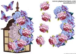 Lantern,roses & Butterflies