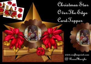 Christmas Star Over the Edge Card Topper Mini Kit