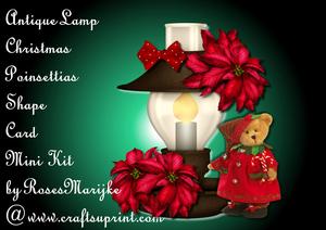 Antique Lamp & Poinsettias Mini Kit