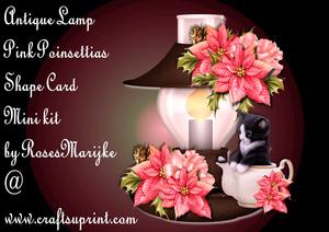 Antique Lamp & Pink Poinsettias Mini Kit