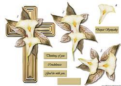 Sympathy Cross & Arum Flowers