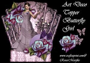 Art Deco Topper Butterfly Girl Mini Kit