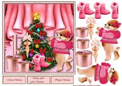 Cute Card Baby Girl 's First Christmas