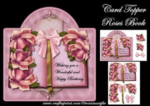 Card Topper Roses Book Mini Kit