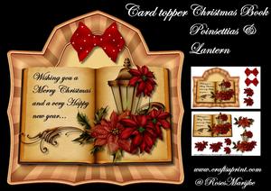 Christmas Book Lantern Card Topper