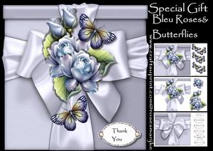 Special Gift Bleu Roses & Butterflies Mini Kit