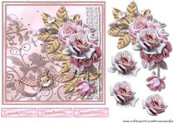Pink Vintage Flowers