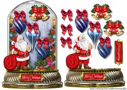 Christmas Globe Santa