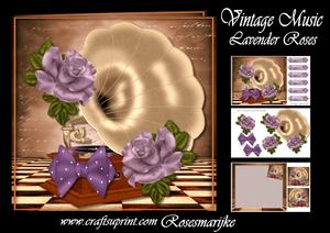 Mini Kit Vintage Music & Lavender Roses