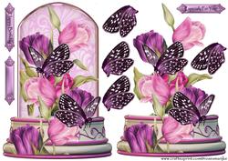 Tulips & Butterflies Globe