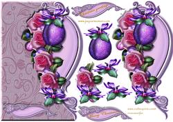 Christmas Plum Roses Over the Edge