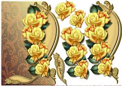 Yellow Roses Over the Edge