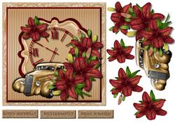 Male Card Vintage Car