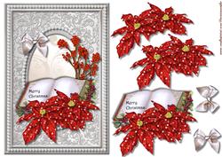 Classic Pearl Frame Christmas Poinsettias
