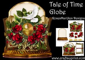 Tale of Time Globe & Red Roses