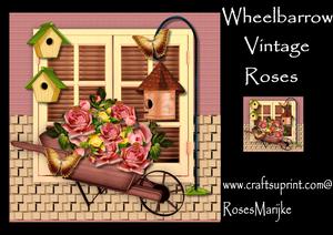 Wheelbarrow Vintage Roses
