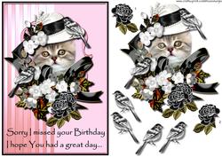 Belated Birthday Cute Kitten