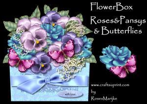 Flowerbox Roses Pansys & Butterflies Mini Kit