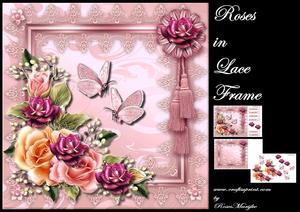 Roses in Lace Frame