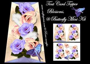 Tent Card Topper Blossoms & Butterfly