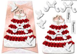 Tent Card Topper Wedding Cake