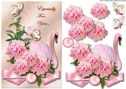 Romantic Swan & Pink Peonies