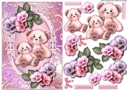 Cute Bears & Pansys