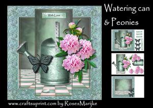 Watering Can & Peonies Mini Kit