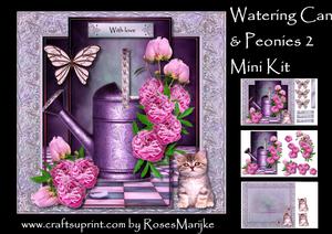 Watering Can & Peonies 2 Mini Kit