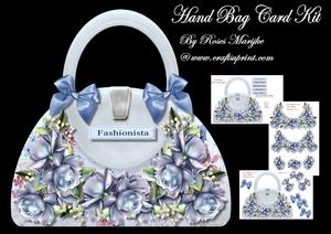 Hand Bag Card Roses Minikit