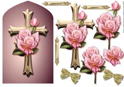Arch Topper Roses Cross Sympathy