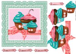 Cupcakes in Scallop Frame