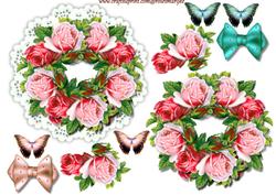 Wreath of Vintage Roses
