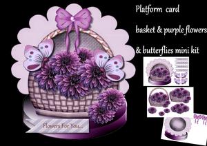 Mini Kit Platform Basket Flowers & Butterflies