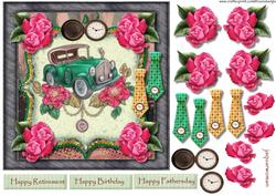 Male Card Vintage Car