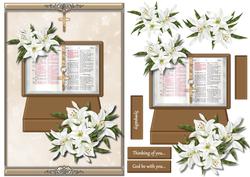 Sympathy Card Bible & Lilies