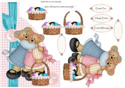 Shaped Card Easter Blessings Cute