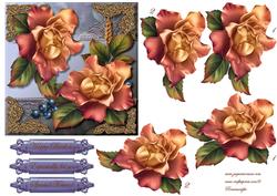Male Card & Autumn Roses