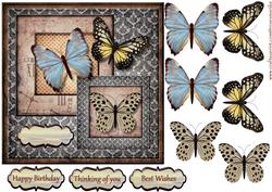 Vintage Butterflies Topper