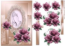 Sympathy Roses & Cross