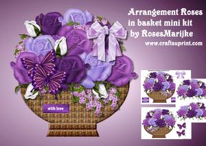 Arrangemant Roses in Basket Mini Kit