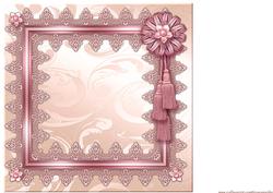 Insert Vintage Lady in Lace Frame & Roses