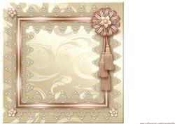 Insert Winter View in Lace Frame & Magnolias