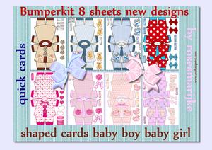 Bumperkit Baby Boy Baby Girl Shaped Cards