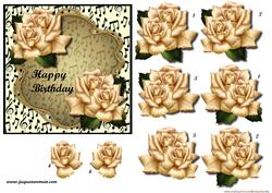Antique Roses Happy Birthday