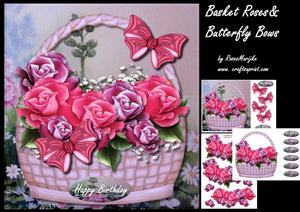 Basket Roses & Butterfly Bow Mini Kit