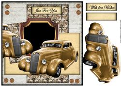 Male Card Vintage Car