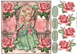 Pretty Girl & Roses