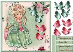 Pretty Girl & Butterflies